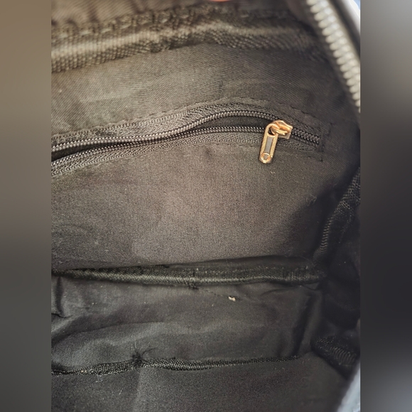 Black and Cream Sherpa Crossbody Bag - Picture 5 of 6